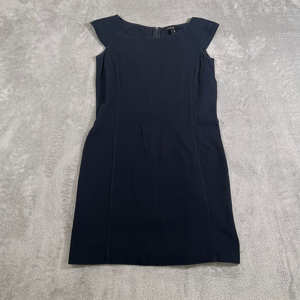 MAX&Co Womens Dress Black Cap Sleeve Sheath Career Size Small